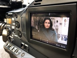 Reporting outside the Royal Courts of Justice live for Sky News.